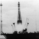 Sputnik 1 launches from the Soviet space facility in Kazakhstan. (Novosti)